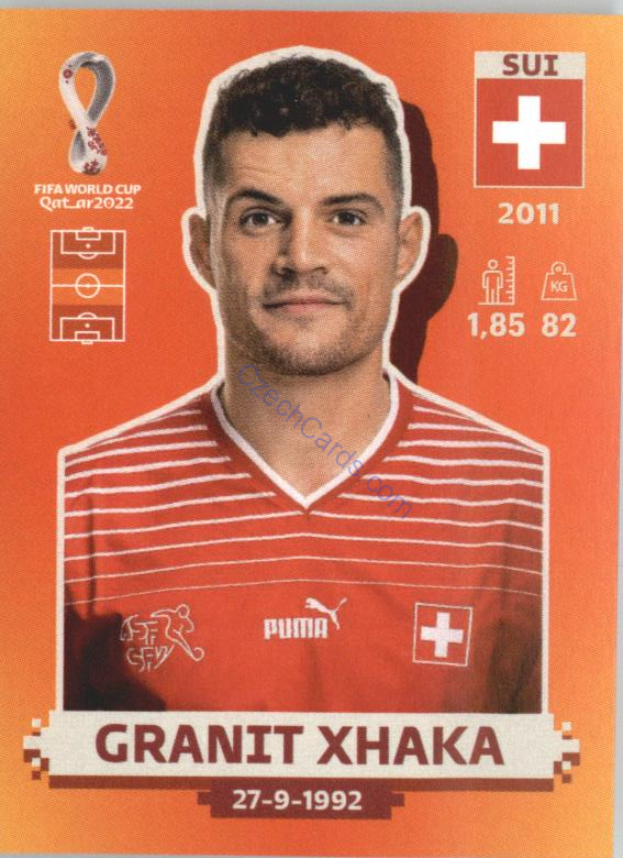 Granit Xhaka 2022 Panini WC Qatar Sticker #SUI 13