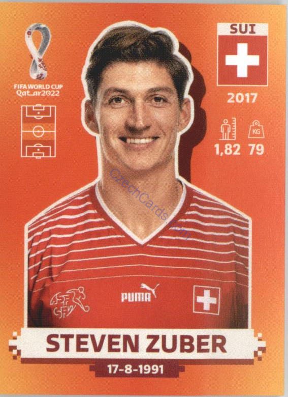 Steven Zuber 2022 Panini WC Qatar Sticker #SUI 15