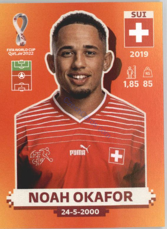 Noah Okafor 2022 Panini WC Qatar Sticker #SUI 17