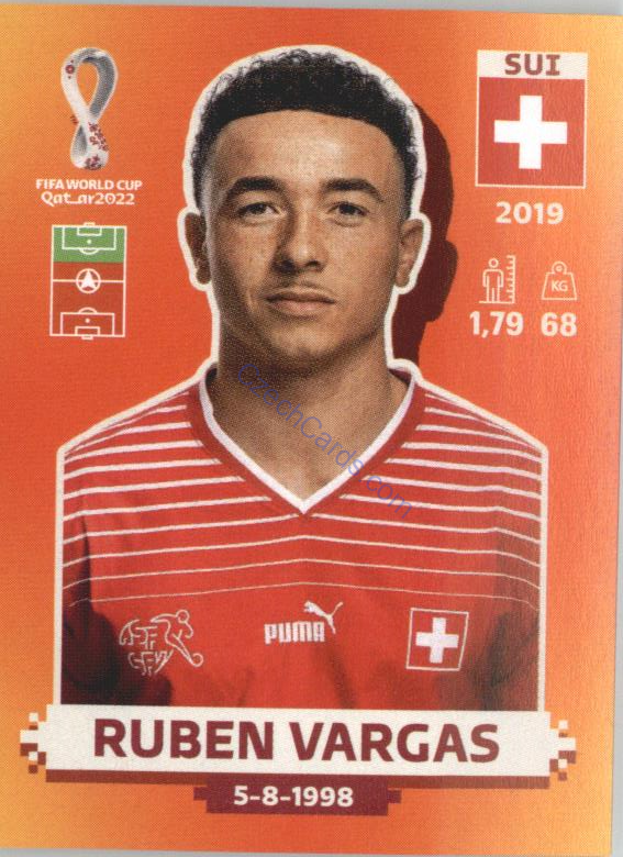 Ruben Vargas 2022 Panini WC Qatar Sticker #SUI 19