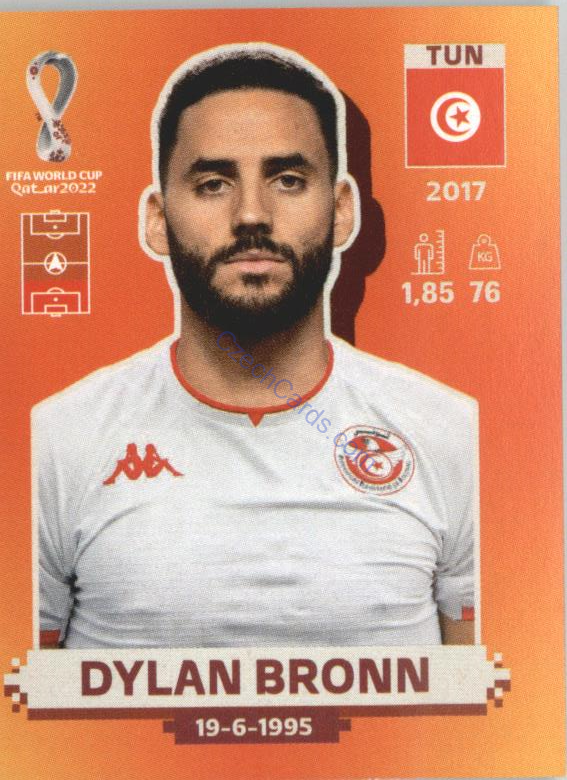 Dylan Bronn 2022 Panini WC Qatar Sticker #TUN 4