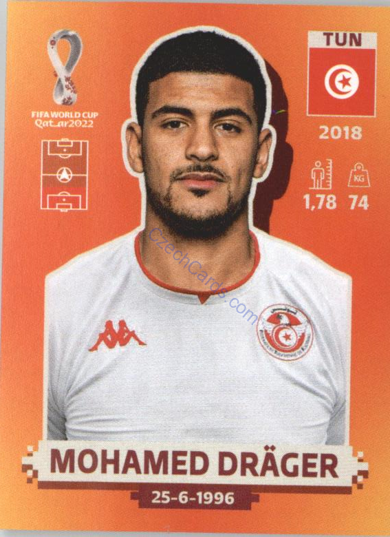 Mohamed Dräger 2022 Panini WC Qatar Sticker #TUN 5