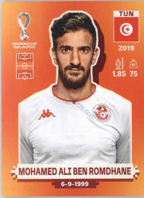 Mohamed Ali Ben Romdhane 2022 Panini WC Qatar Sticker #TUN 11