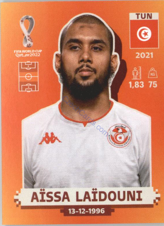 Aïssa Laïdouni 2022 Panini WC Qatar Sticker #TUN 13