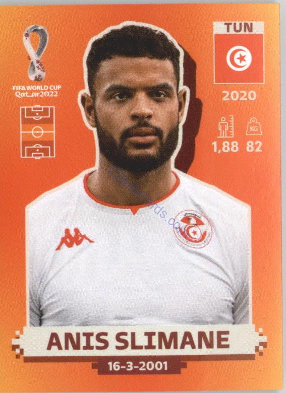 Anis Slimane 2022 Panini WC Qatar Sticker #TUN 16