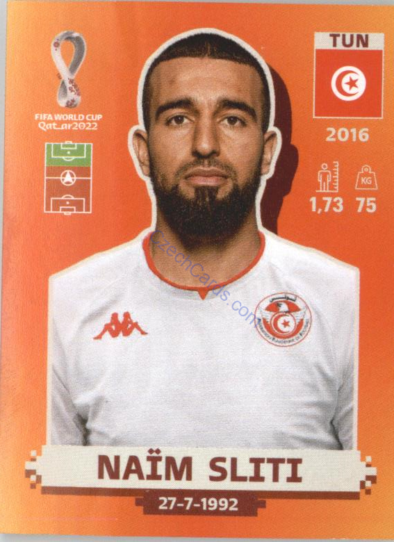 Naïm Sliti 2022 Panini WC Qatar Sticker #TUN 19
