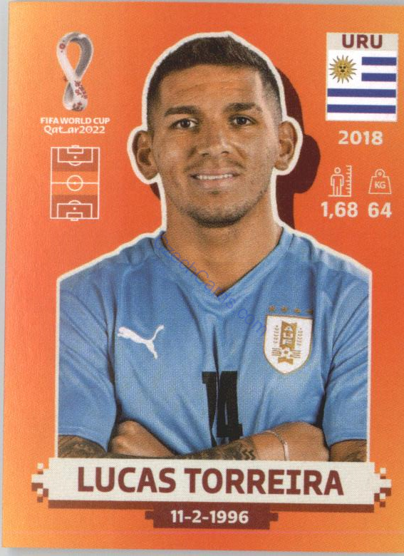 Lucas Torreira 2022 Panini WC Qatar Sticker #URU 13