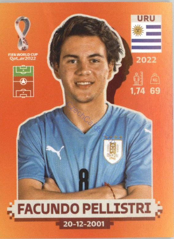 Facundo Pellistri 2022 Panini WC Qatar Sticker #URU 18