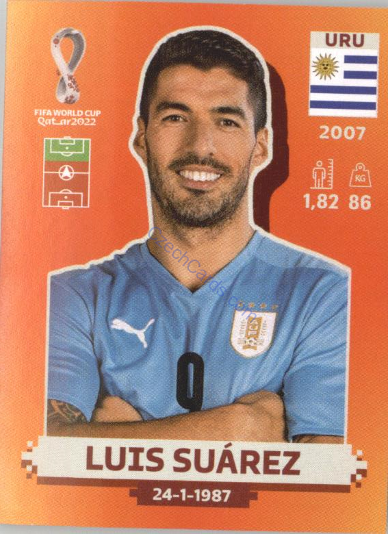 Luis Suárez 2022 Panini WC Qatar Sticker #URU 19