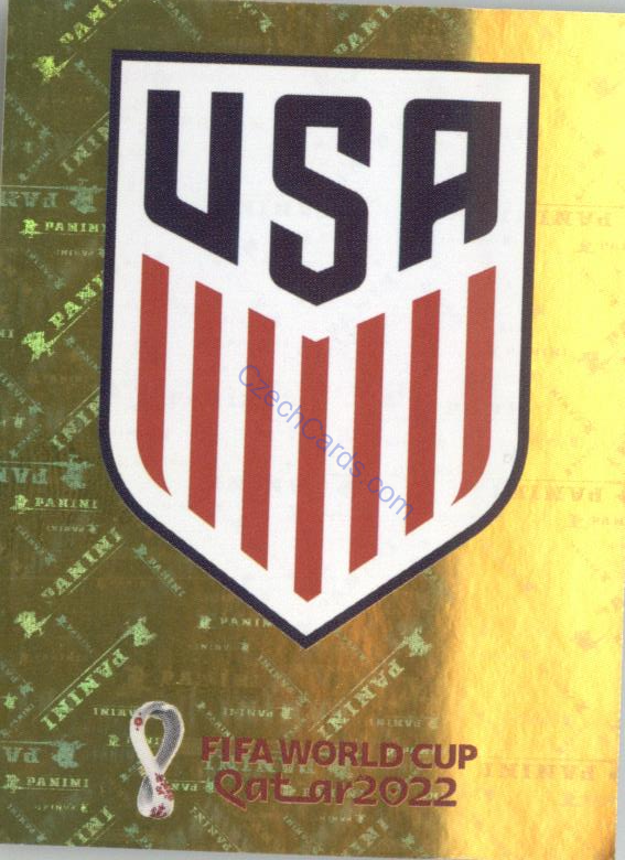 Team Logo USA 2022 Panini WC Qatar Sticker Foil #USA 1