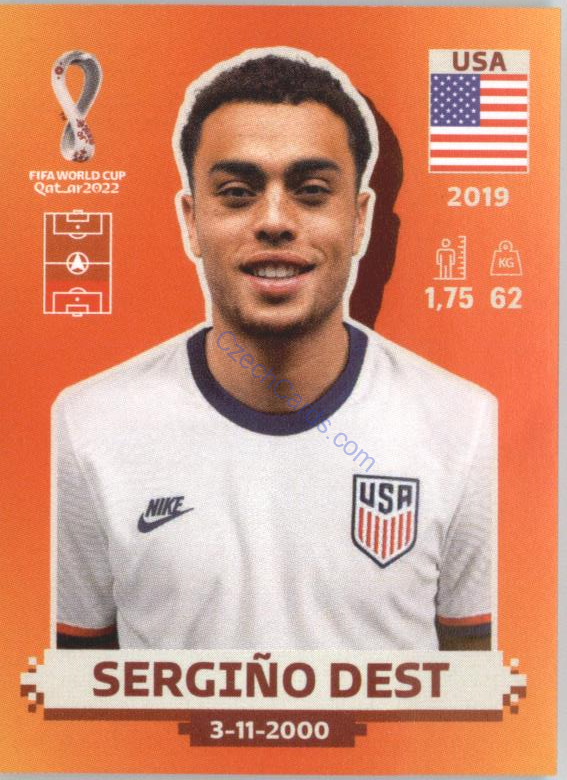 Sergiño Dest 2022 Panini WC Qatar Sticker #USA 4