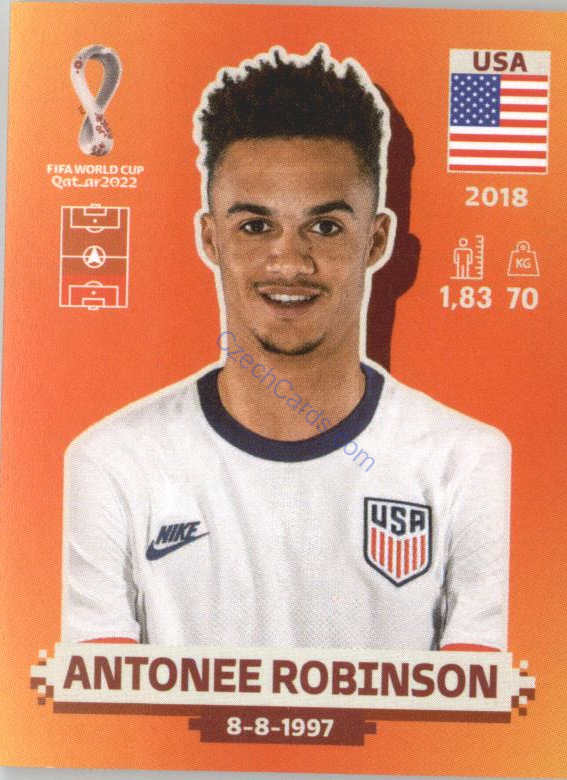 Antonee Robinson 2022 Panini WC Qatar Sticker #USA 7
