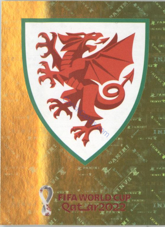Team Logo Wales 2022 Panini WC Qatar Sticker Foil #WAL 1