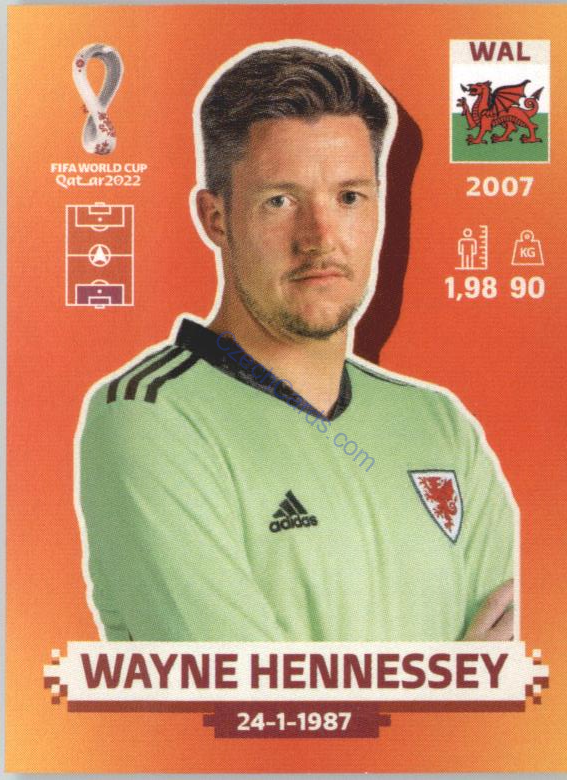Wayne Hennessey 2022 Panini WC Qatar Sticker #WAL 3