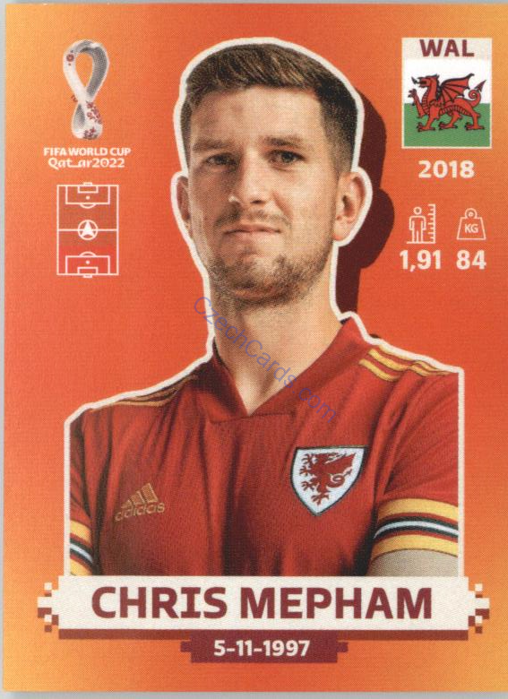 Chris Mepham 2022 Panini WC Qatar Sticker #WAL 7