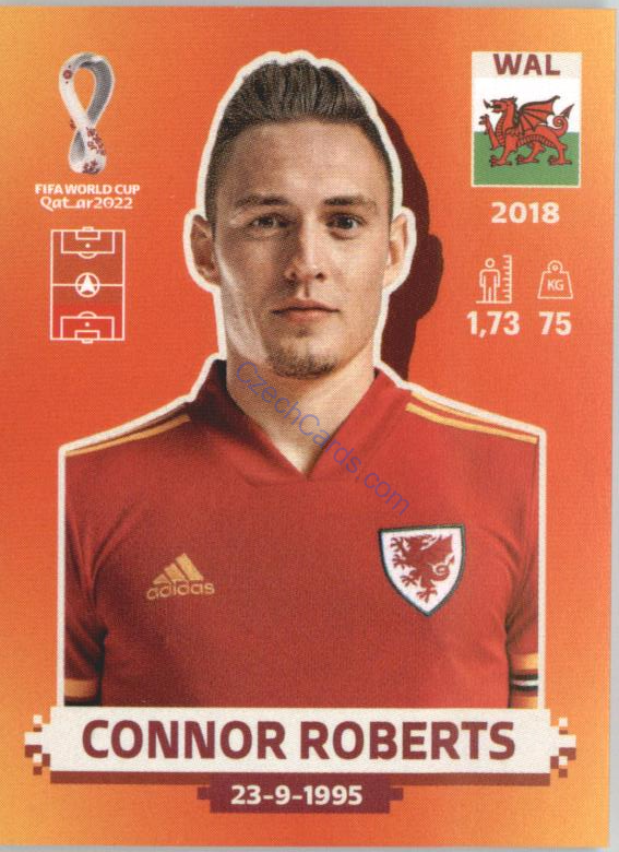 Connor Roberts 2022 Panini WC Qatar Sticker #WAL 8