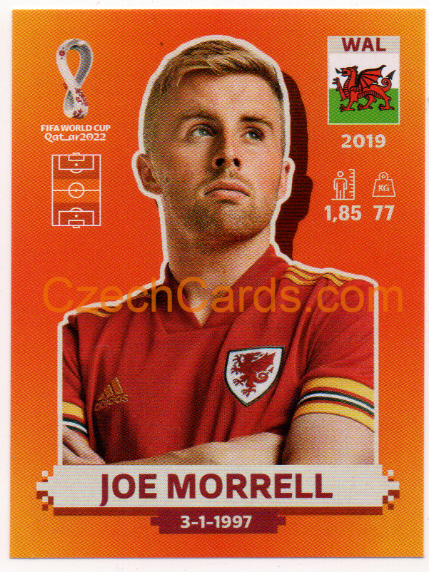 Joe Morrell 2022 Panini WC Qatar Sticker #WAL 12