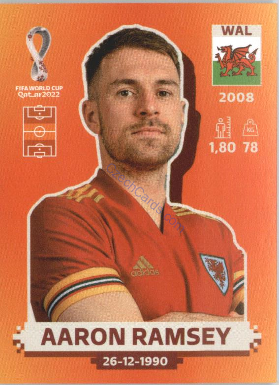 Aaron Ramsey 2022 Panini WC Qatar Sticker #WAL 13
