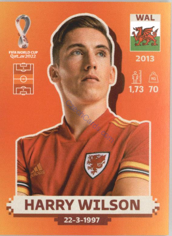 Harry Wilson 2022 Panini WC Qatar Sticker #WAL 15