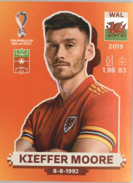 Kieffer Moore 2022 Panini WC Qatar Sticker #WAL 19