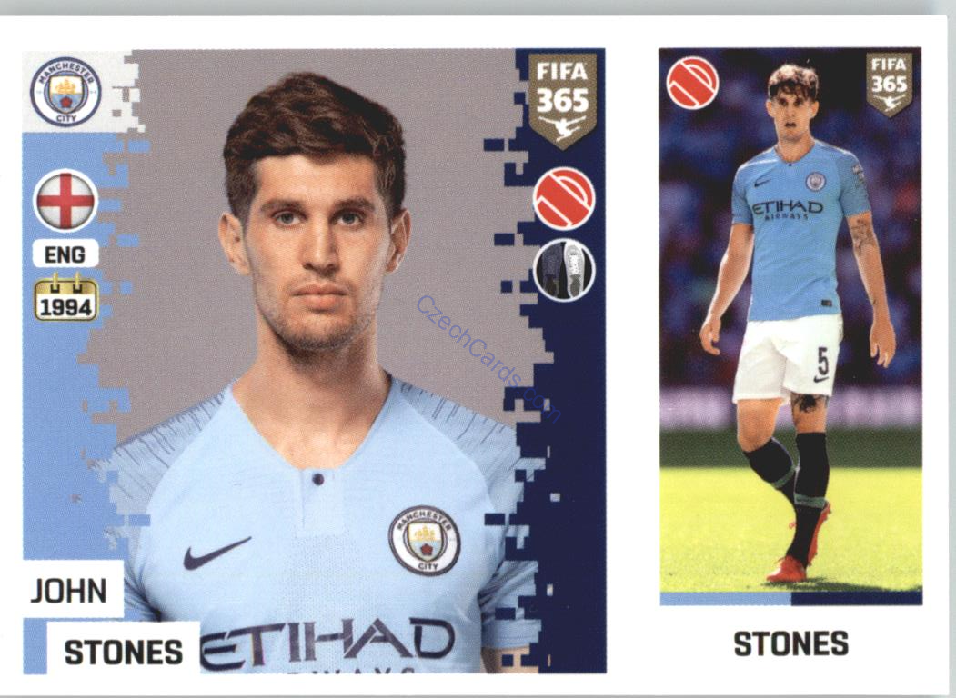 John Stones 2019 Panini FIFA 365 #30