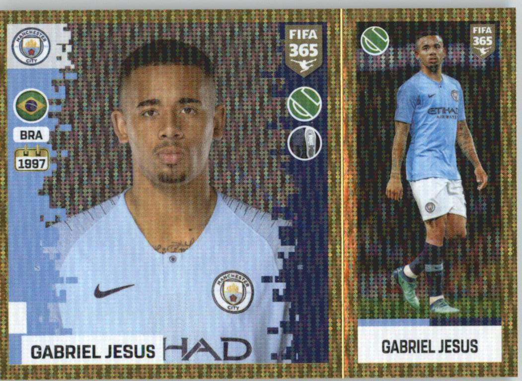 Gabriel Jesus 2019 Panini FIFA 365 Gold #41