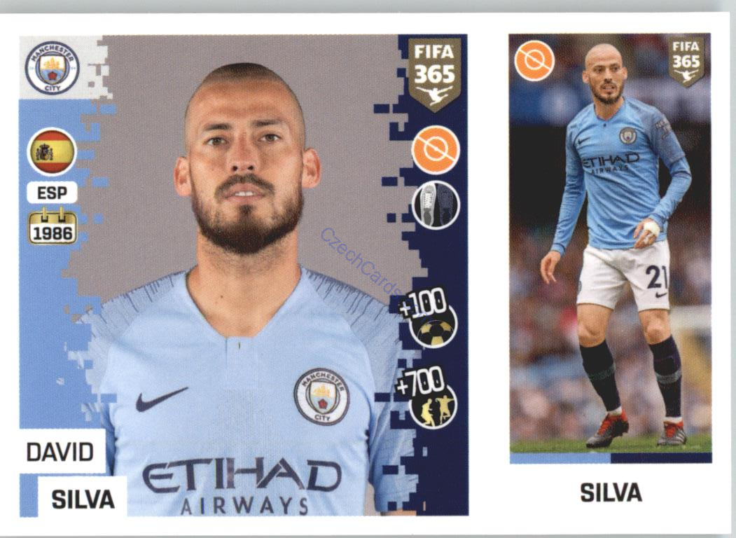 David Silva 2019 Panini FIFA 365 #32