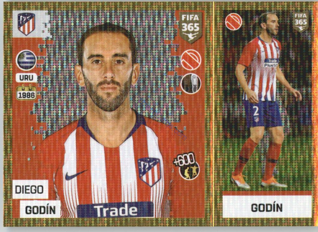 Diego Godin 2019 Panini FIFA 365 Gold #44