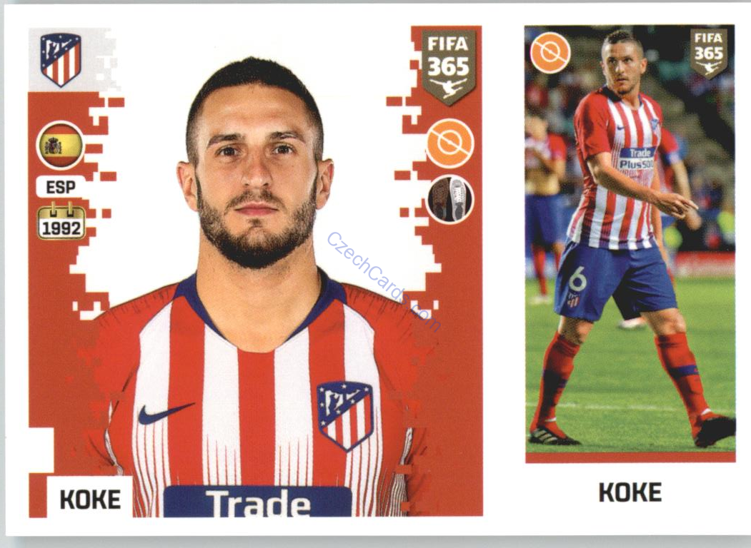 Koke 2019 Panini FIFA 365 #50