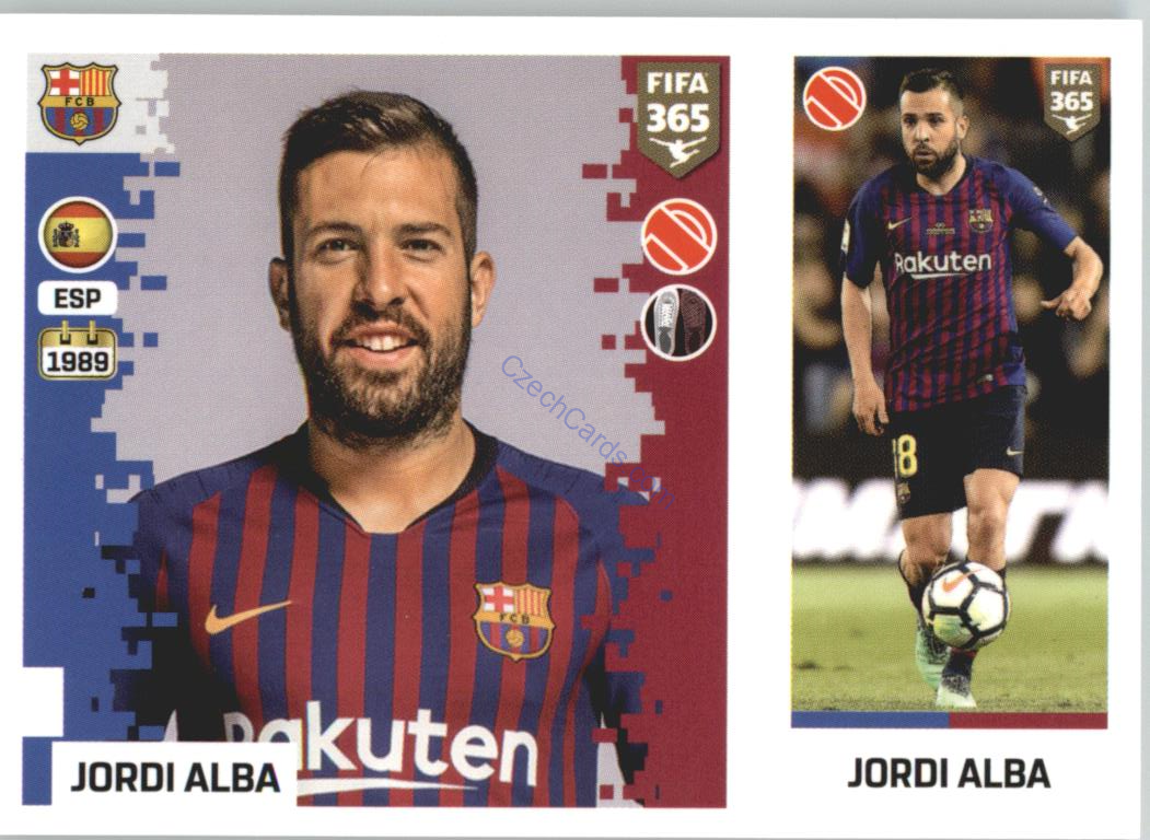 Jordi Alba 2019 Panini FIFA 365 #62