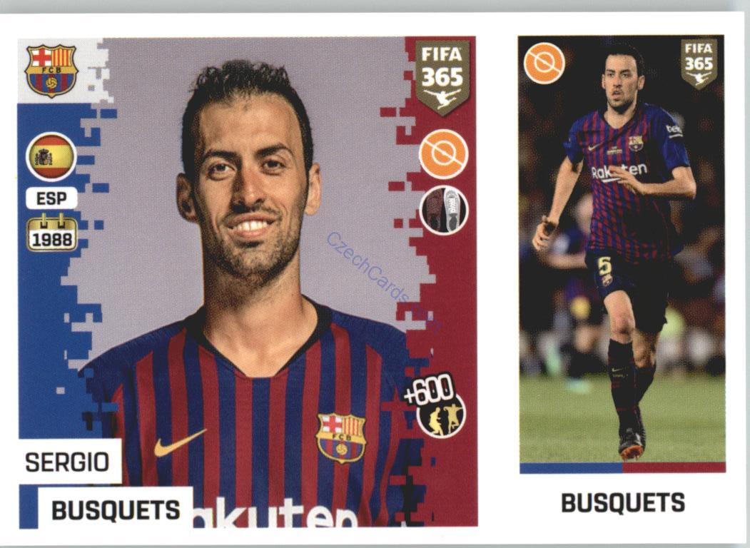 Sergio Busquets 2019 Panini FIFA 365 #65