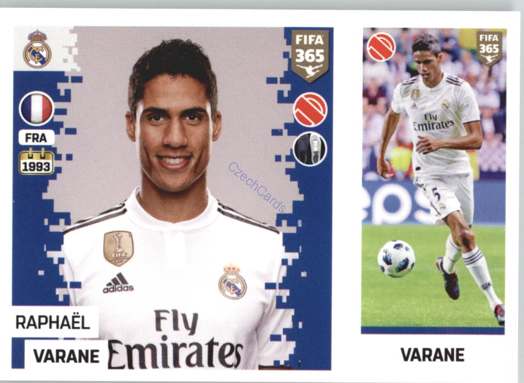 Raphaël Varane 2019 Panini FIFA 365 #76
