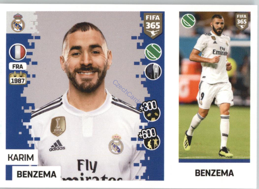 Karim Benzema 2019 Panini FIFA 365 #89