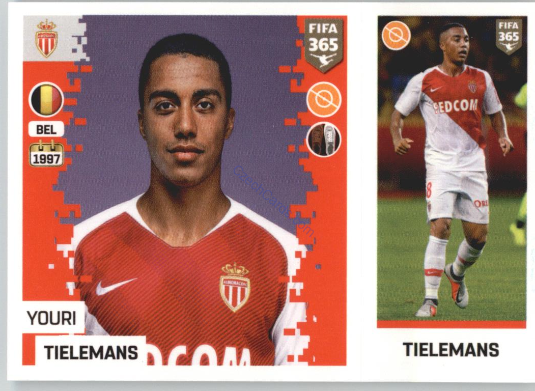 Youri Tielemans 2019 Panini FIFA 365 #114