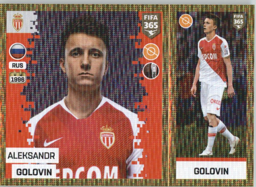 Aleksandr Golovin 2019 Panini FIFA 365 Gold #115