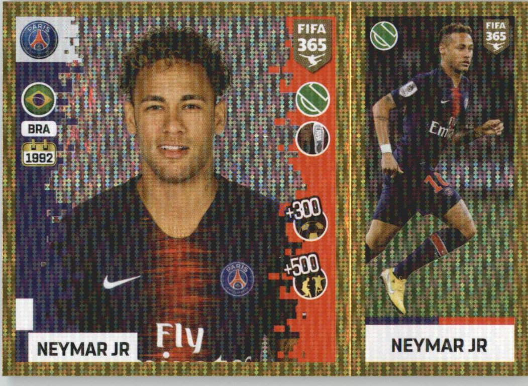 Neymar Jr 2019 Panini FIFA 365 Gold #136