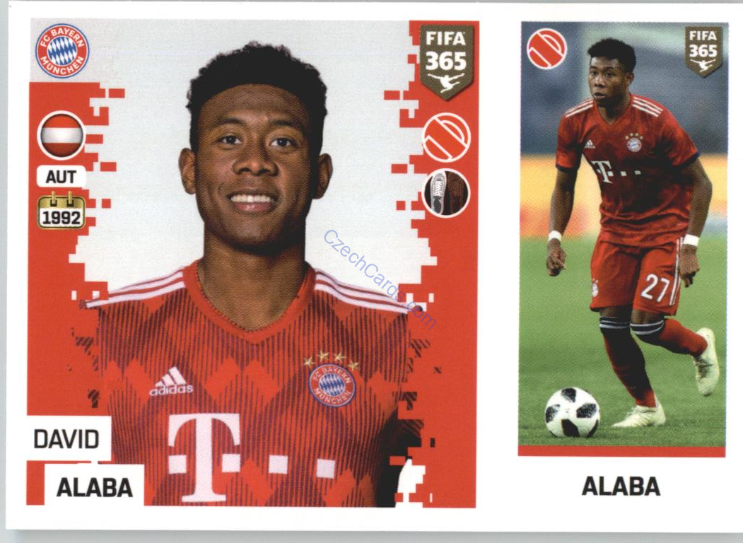 David Alaba 2019 Panini FIFA 365 #143