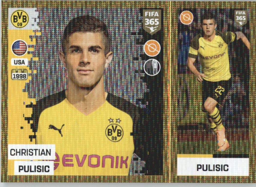 Christian Pulisic 2019 Panini FIFA 365 Gold #166