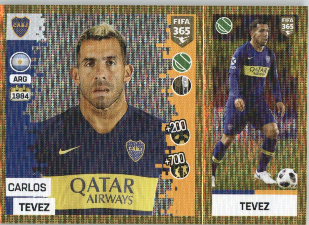 Carlos Tevez 2019 Panini FIFA 365 Gold #297