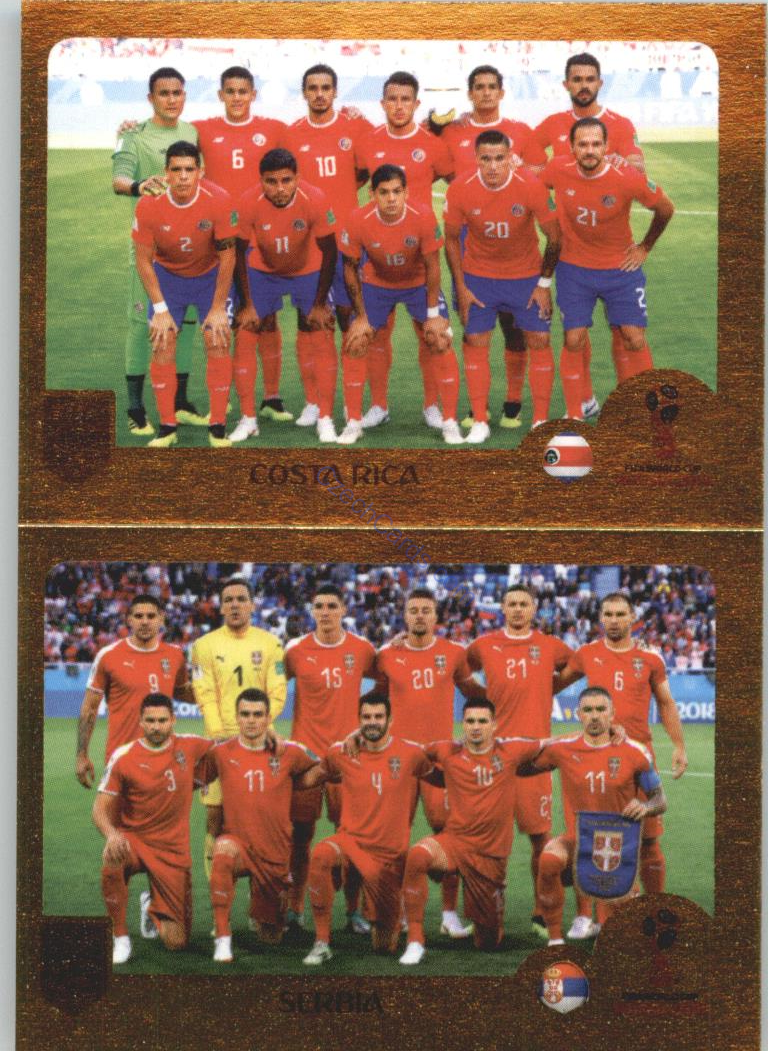 Costa Rica / Serbia 2019 Panini FIFA 365 Gold #387