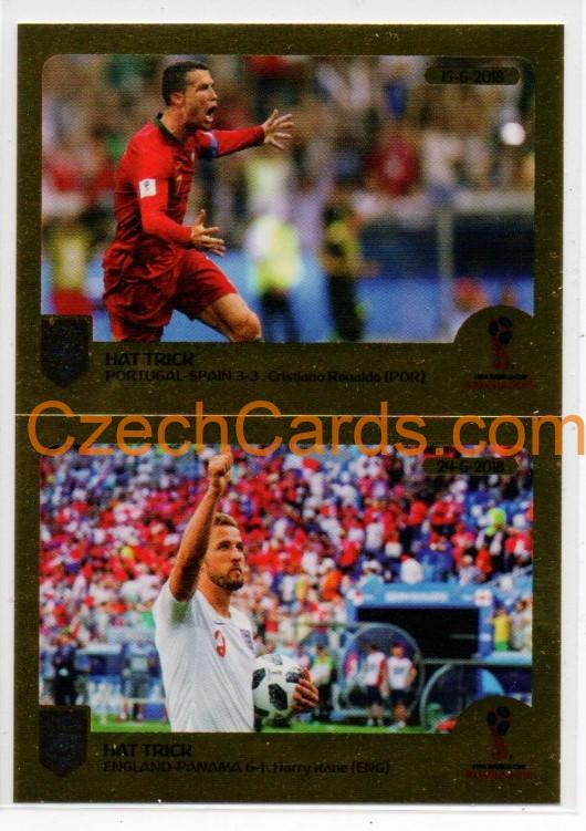 Cristiano Ronaldo / Hat trick Harry Kane 2019 Panini FIFA 365 Gold #395