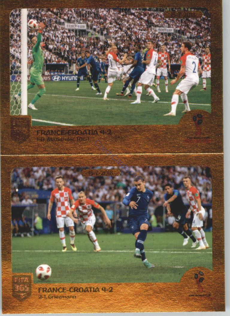 1-0, Mandžukić (OG) / 2-1 Griezmann 2019 Panini FIFA 365 Gold #401