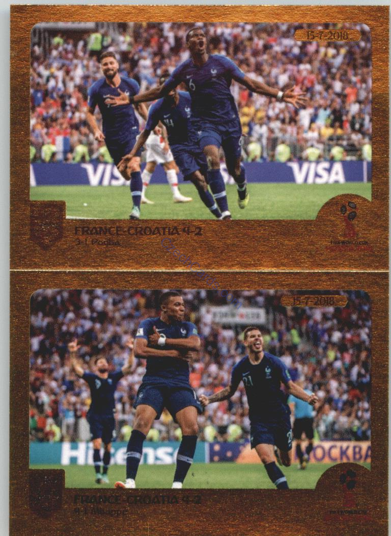 Paul Pogba / Kylian Mbappé 2019 Panini FIFA 365 Gold #402