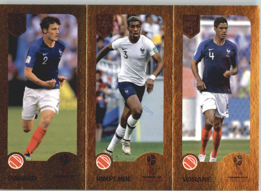 Pavard / Kimpembe / Varane 2019 Panini FIFA 365 Gold #405
