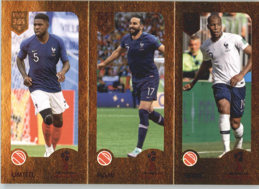 Umtiti / Adil Rami / Sidibe 2019 Panini FIFA 365 Gold #406