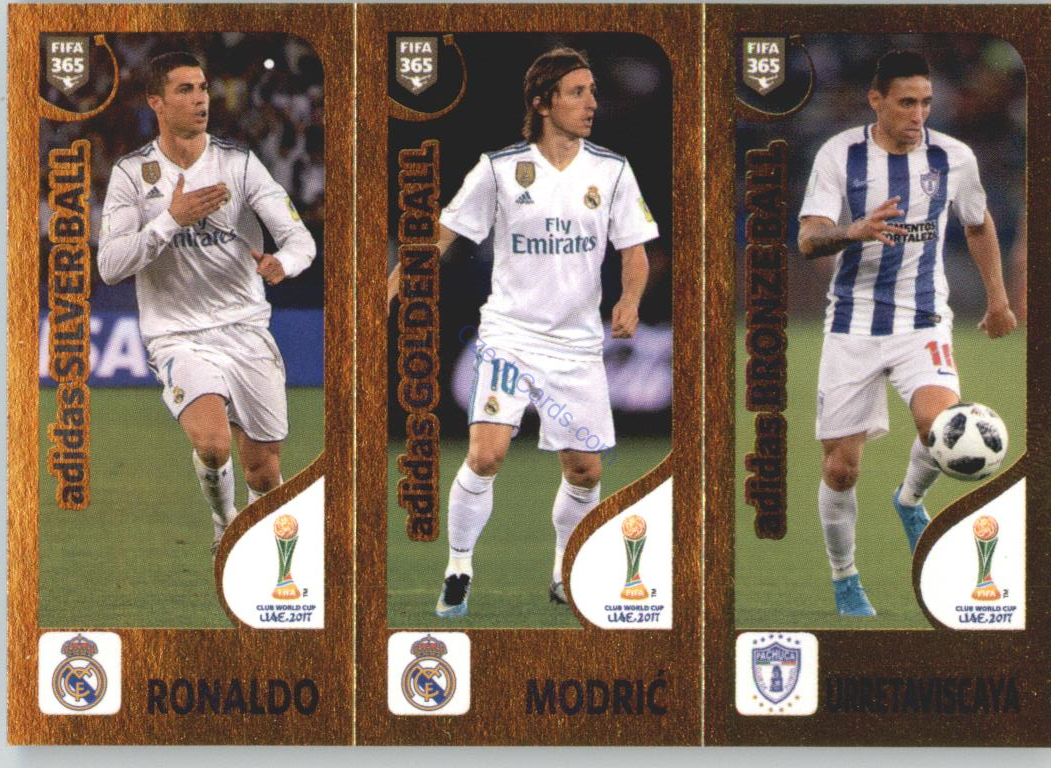 Cristiano Ronaldo / Modrić / Urretaviscaya 2019 Panini FIFA 365 Gold #439
