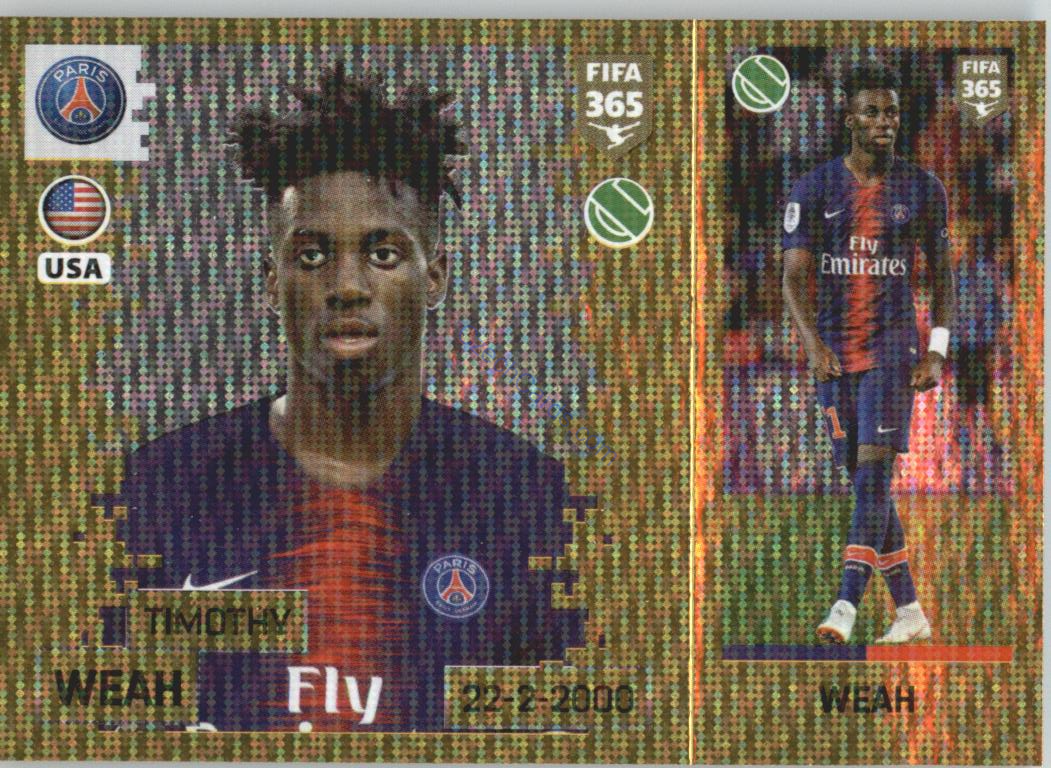 Timothy Weah 2019 Panini FIFA 365 Gold #442 RC