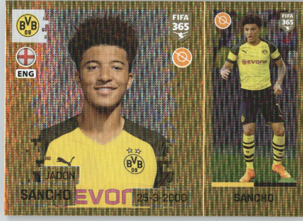Jadon Sancho 2019 Panini FIFA 365 Gold #445 RC