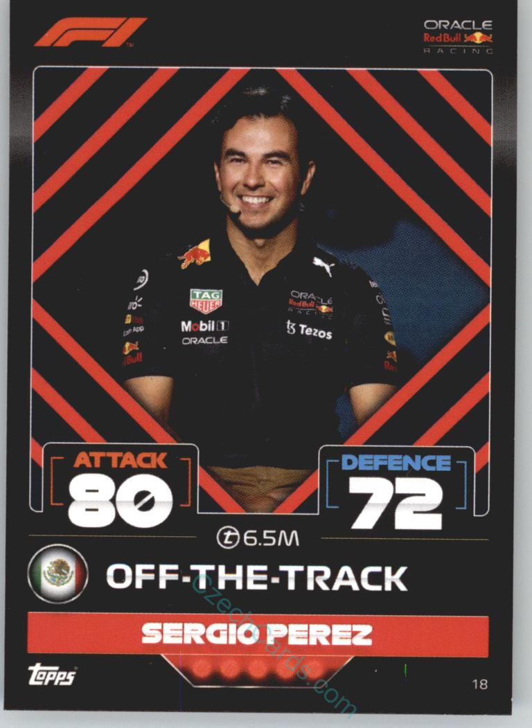 Sergio Perez (Red Bull Racing) 2022 Turbo Attax #18