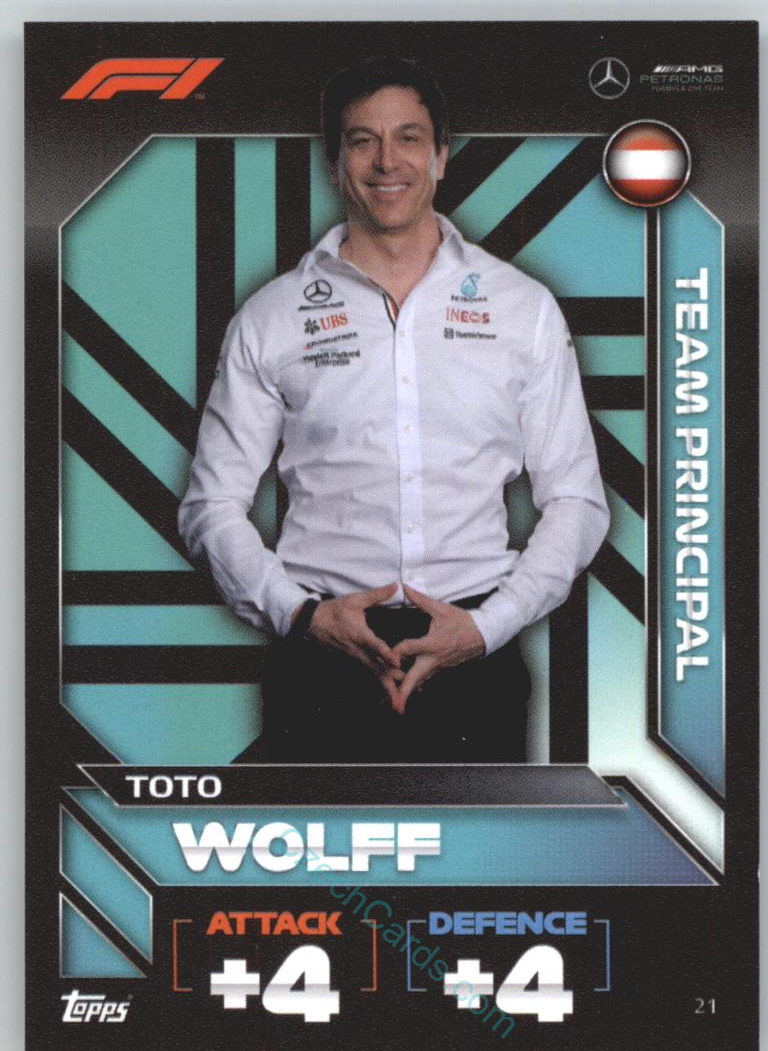 Toto Wolff (Mercedes-AMG) 2022 Turbo Attax #21